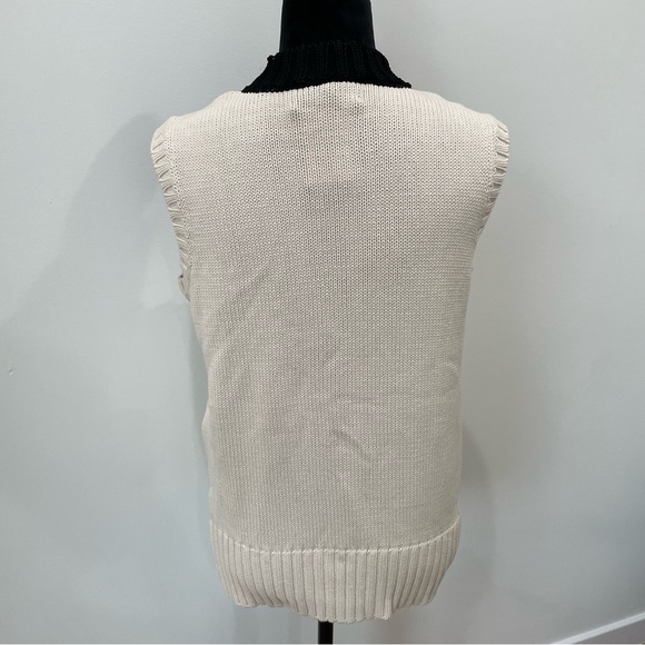 Yigal Azrouel Jet Ivory Macrame Fringe Knit Vest Sleeveless Sweater NWT Size M - Picture 6 of 12